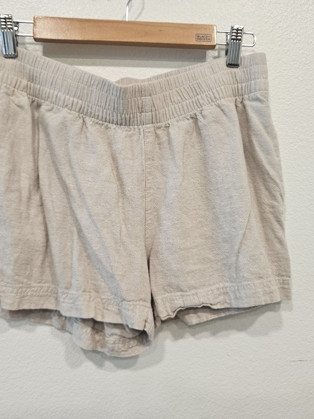 Source Unknown Beige Terry Cloth Athletic Lounge Shorts